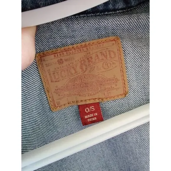 Lucky Big Hood Distressed Denim Jacket OS/XL - Picture 6 of 7